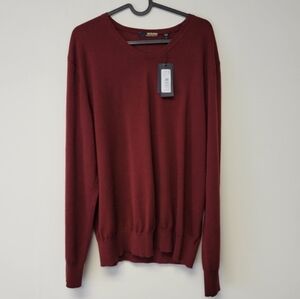 Murano Merino wool Crewneck sweater Wine Red L